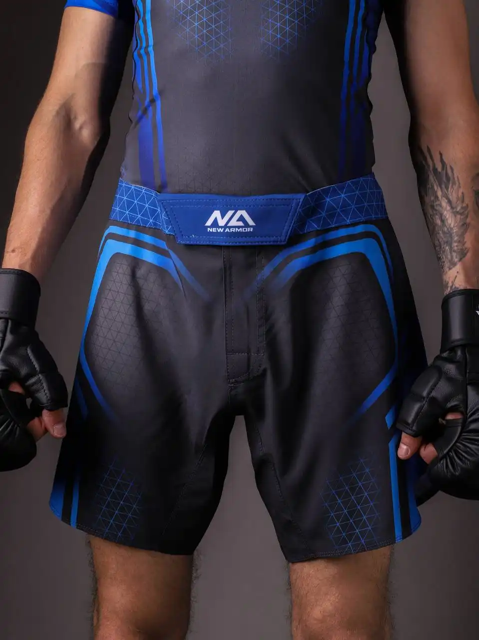 Шорты NEW ARMOR СОЮЗ ММА N1 детские (164, Синий)