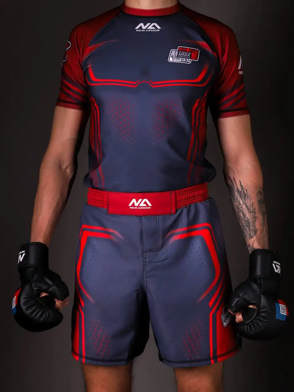 Рашгард NEW ARMOR СОЮЗ ММА (M, Красный)