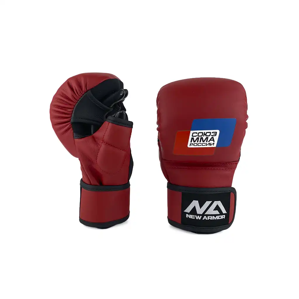 Перчатки NEW ARMOR СОЮЗ ММА RS (XL, Красный)