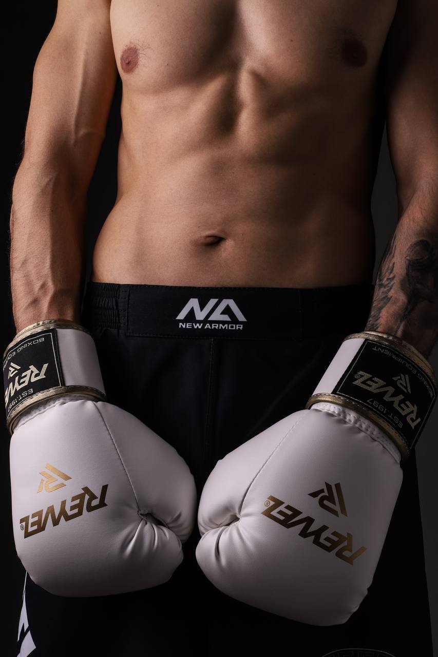 Перчатки боксёрские винил 80 (12 oz, Белый) Перчатки боксёрские винил 80 (12 oz, Белый)
