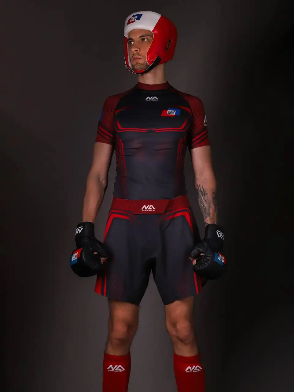 Рашгард NEW ARMOR СОЮЗ ММА N1 детский (152, Красный)