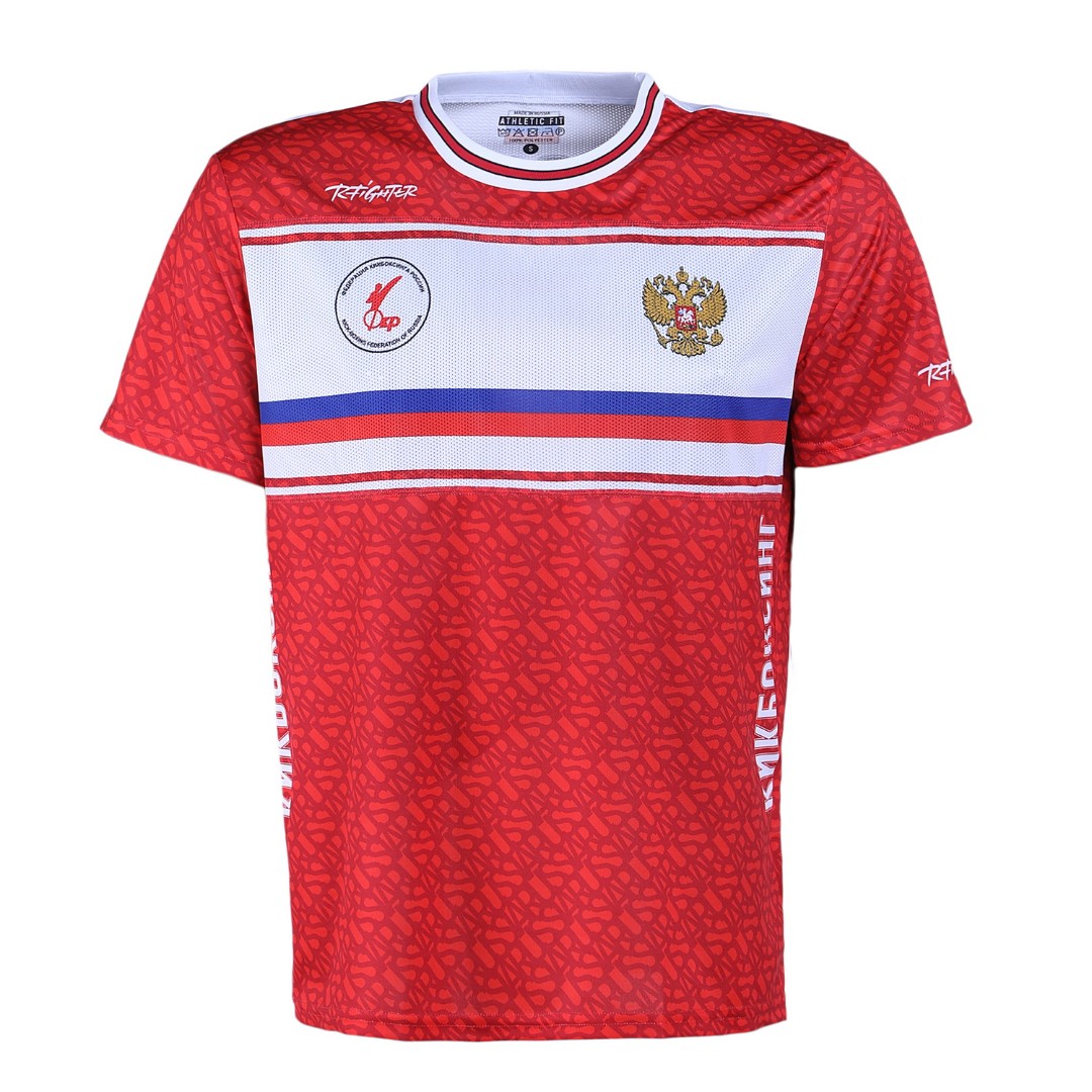 Футболка спортивная КИКБОКСИНГ (S, Красный)