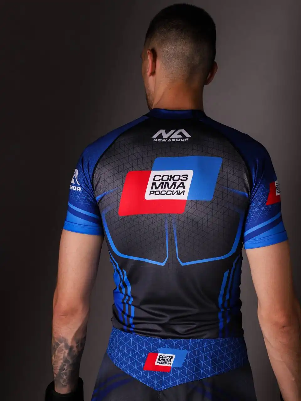 Рашгард NEW ARMOR СОЮЗ ММА N1 (S, Синий)