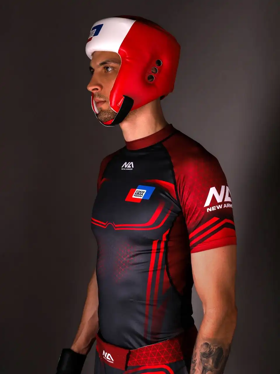 Рашгард NEW ARMOR СОЮЗ ММА N1 детский (152, Красный)