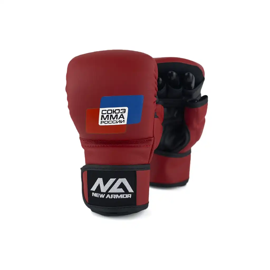Перчатки NEW ARMOR СОЮЗ ММА RS (XL, Красный)