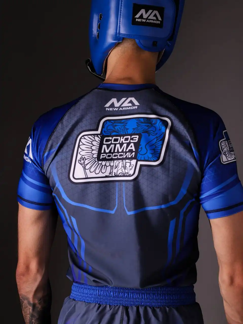 Рашгард NEW ARMOR СОЮЗ ММА (M, Синий)