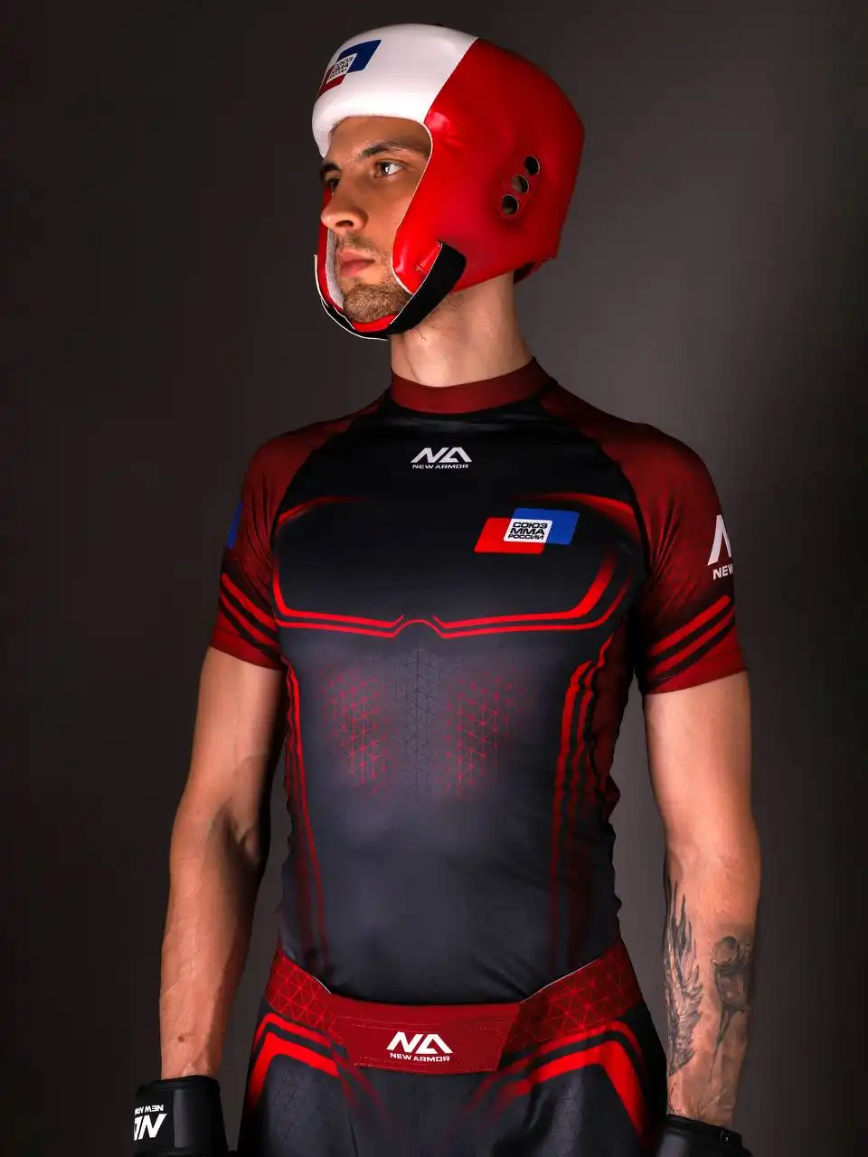 Рашгард NEW ARMOR СОЮЗ ММА N1 детский (152, Красный)