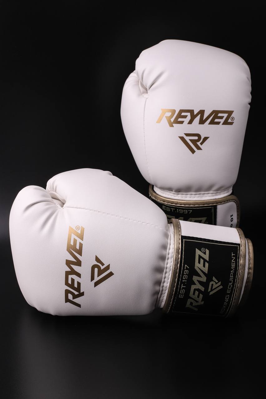Перчатки боксёрские винил 80 (12 oz, Белый) Перчатки боксёрские винил 80 (12 oz, Белый)